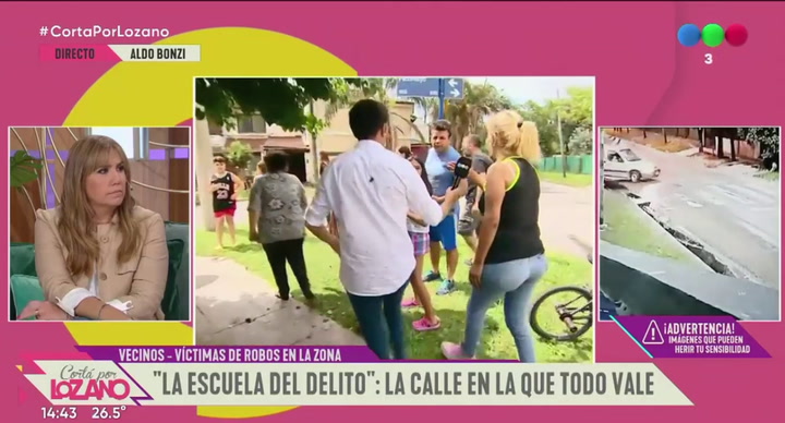 El momento en que ocurrió el robo en vivo en el programa de Verónica Lozano - Fuente: Telefe