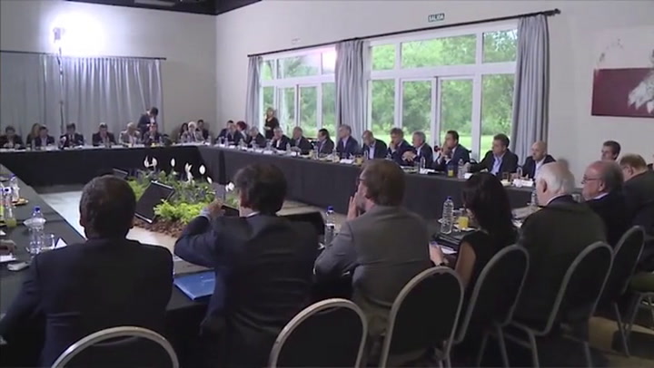 Mauricio Macri habló en el encuentro Argentina Exporta - Fuente: Télam