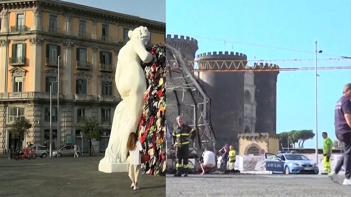 Vandals set fire to 90-year-old Italian artist Michelangelo Pistoletto's Naples installation