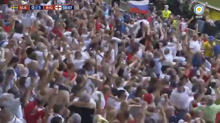 Dele Alli convirtió el segundo gol de Inglaterra ante Suecia - Fuente: TV Pública