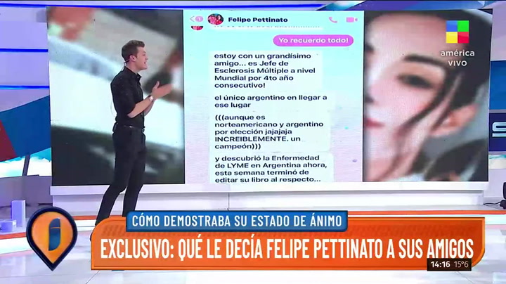 Revelaron supuestos chats de Felipe Pettinato sobre Melchor Rodrigo