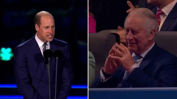 Prince William pays tribute to King Charles in touching coronation concert speech