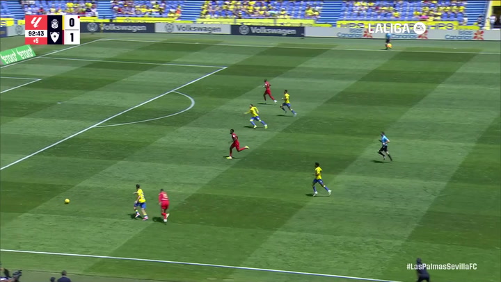 Gol de Dodi Lukebakio (0-2) en el Las Palmas 0-2 Sevilla