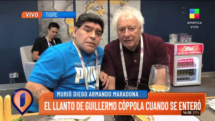 El llanto de Guillermo Cóppola al enterarse la noticia mientras hablaba en una radio
