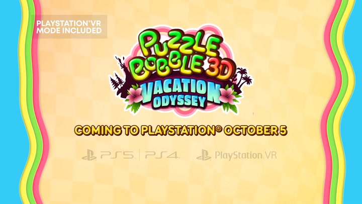 Puzzle Bobble 3D - Vacation Odyssey - Release Date Announcement Trailer PS5 PS4 PS VR