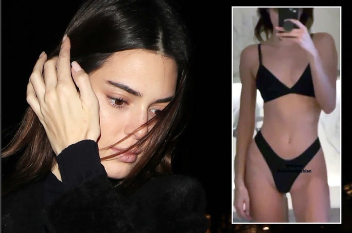 Leaked kendall jenner topless and sexy bikini selfies collection