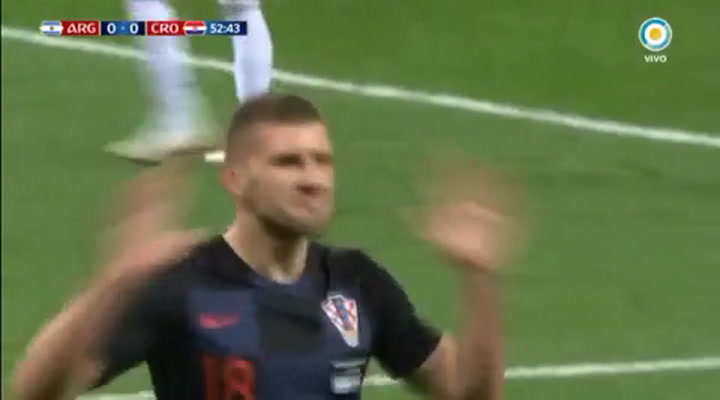 El error de Caballero que terminó en gol de Croacia – Fuente: TV Pública