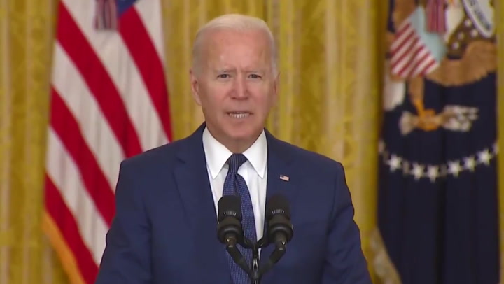Biden holds moment of silence for US servicemen killed in Kabul attack
