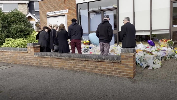 Sir David Amess’ family read tributes outside church where he was killed