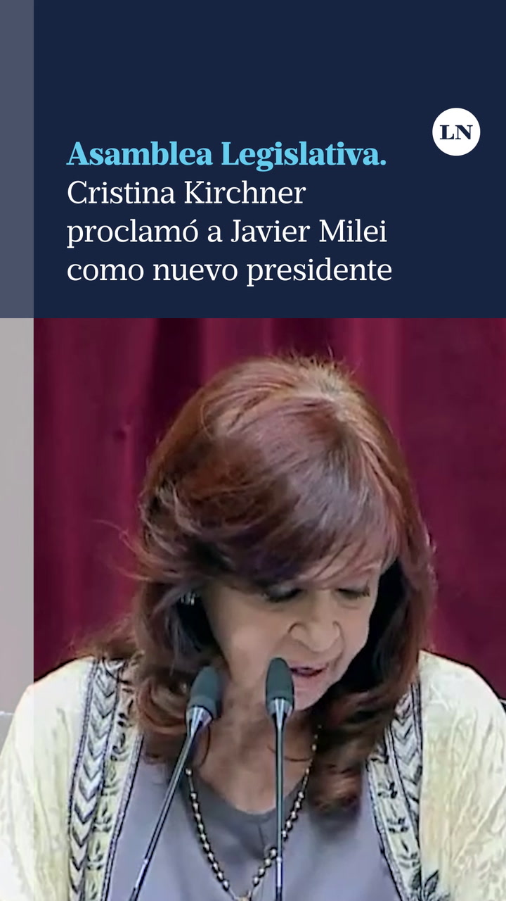 Cristina proclamó a Milei como nuevo presidente de la Argentina