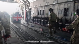 Watch: UK airdrops 10 tonnes of food aid into Gaza for first time