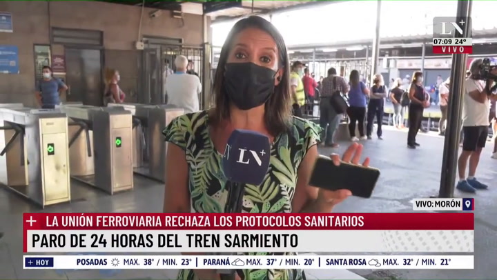 Tensión y enojo de los usuarios del tren Sarmiento