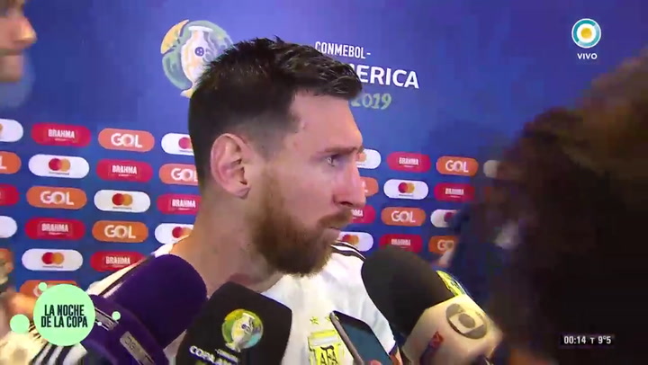 Habla Messi después del partido con Brasil