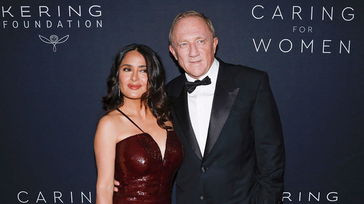 Salma Hayek always has to have a "fake" Christmas