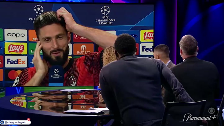 Olivier Giroud teaches Jamie Carragher how to pronounce his name in amusing exchange