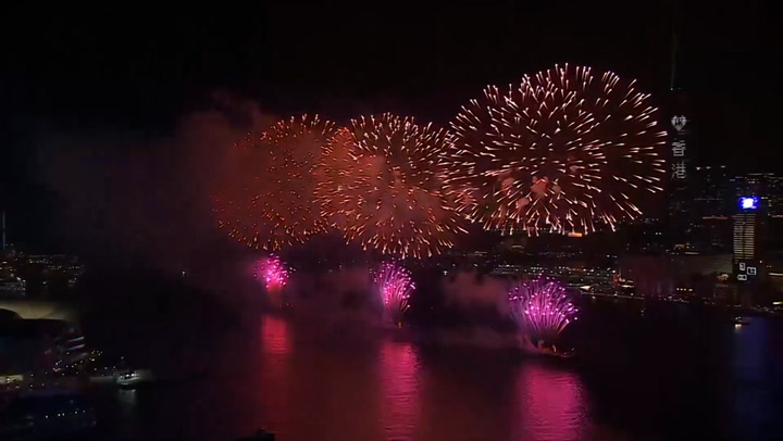 Hong Kong celebrates Chinese New Year with dazzling firework display over Victoria Harbour