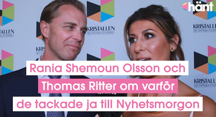 Rania Shemoun Olsson och Thomas Ritters ord om varför de tackade ja till Nyhetsmorgon