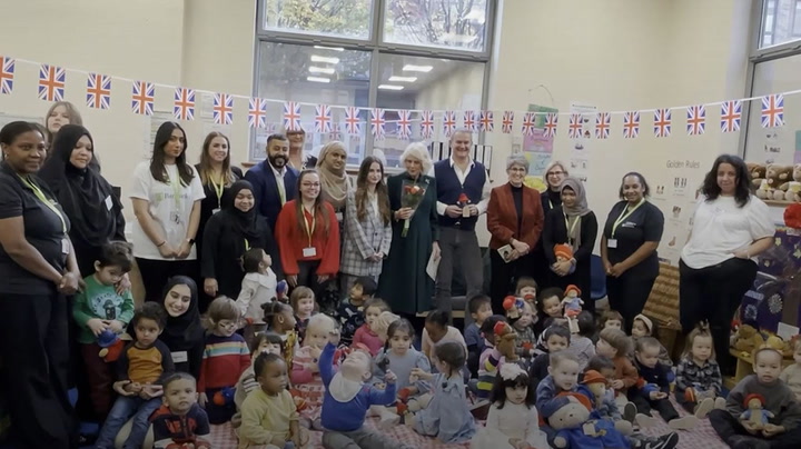 Queen Consort delivers Paddington toys to nursery for teddy bear's picnic