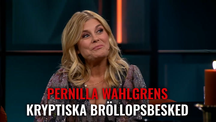Pernilla Wahlgrens nya kryptiska bröllopsbesked