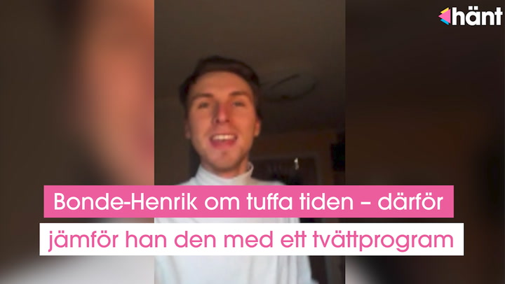Bonde-Henrik Johansson om tuffa tiden – därför jämför han den med ett tvättprogram