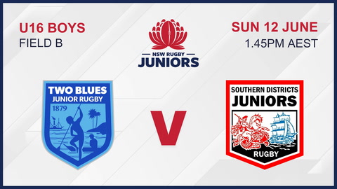 12 June - U16 Boys Field 2 - Two Blues V Southern Districts