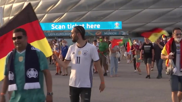Germany and Portugal fans react following 4-2 win for Joachim Löw's side