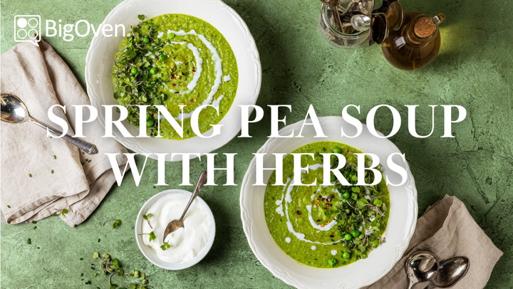 Spring Pea Soup with Herbs