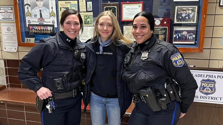 Amanda Seyfried takes ride along with Philly police while filming new series in Kensington