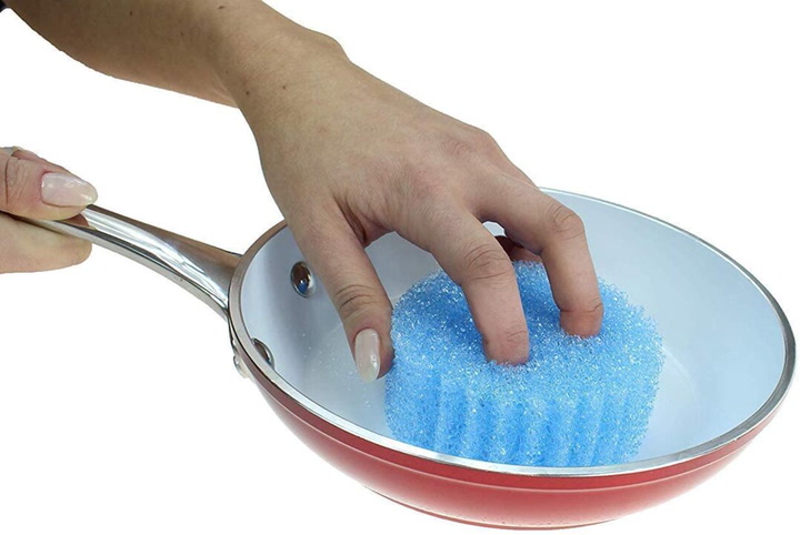 6 PACK SILICONE SPONGE SET. Scrubber Dish Washing Face clean kitchen  washable