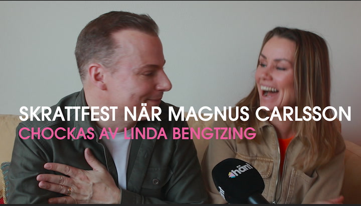 Skrattfest när Linda Bengtzing chockar Magnus Carlsson