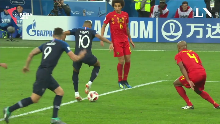 El pase de taco de Mbappé que provocó una jugada peligrosa ante Bélgica