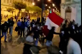 Clarín registró los incidentes en la manifestación de partidarios de Pedro Castillo en Perú