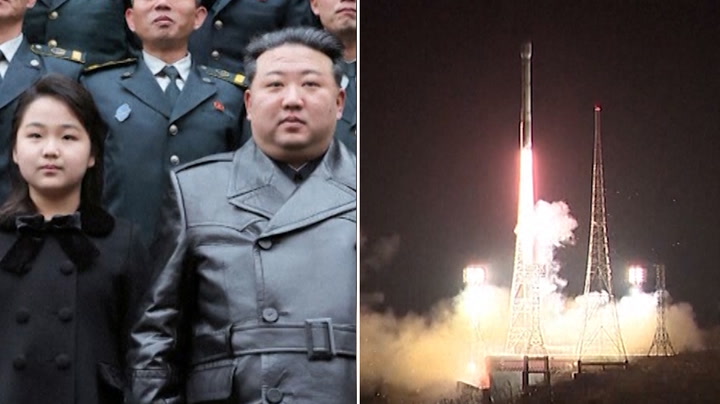 Kim Jong-un celebrates successful satellite launch with daughter