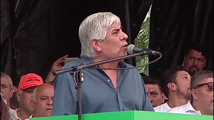 El discurso de Hugo Moyano en la marcha contra el Gobierno
