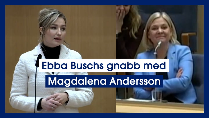 Ebba Buschs gnabb med Magdalena Andersson
