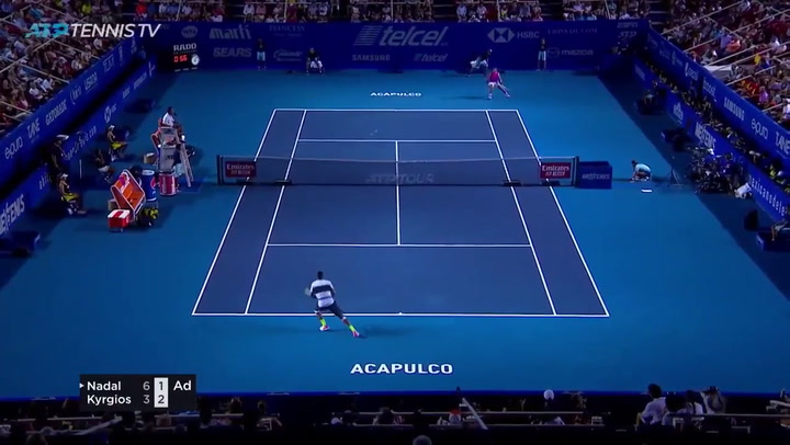 Un gran punto de Kyrgios - Fuente: Tennis TV