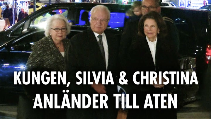 Kungen, Silvia & Christina på exkungens begravning – här anländer de till Aten