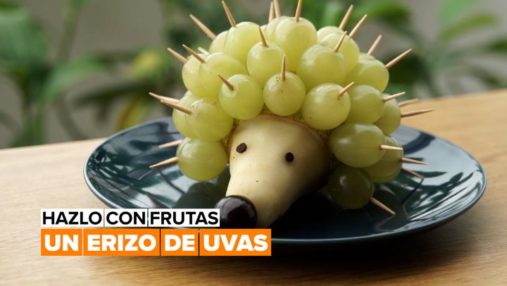 Receta para niños: ¡Te enseñamos a hacer un erizo con uvas!
