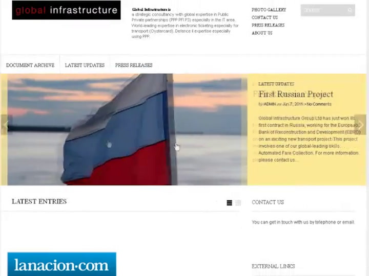 Sitio web de Global Infrastructure