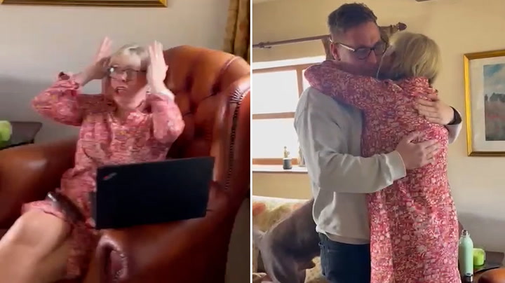 Mum and son have emotional reunion after almost three years apart Lifestyle Independent TV image