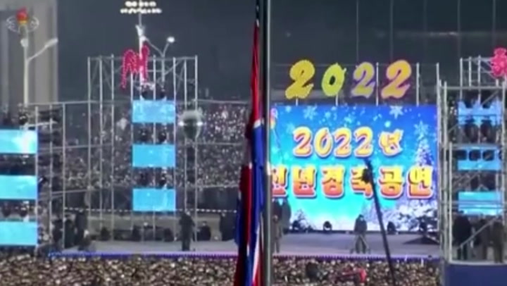 North Korea celebrates the New Year with firework display in Pyongyang