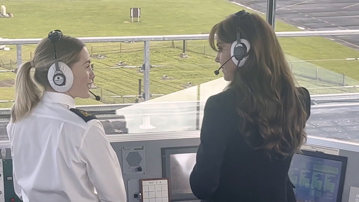 Princess of Wales tries her hand at air traffic control