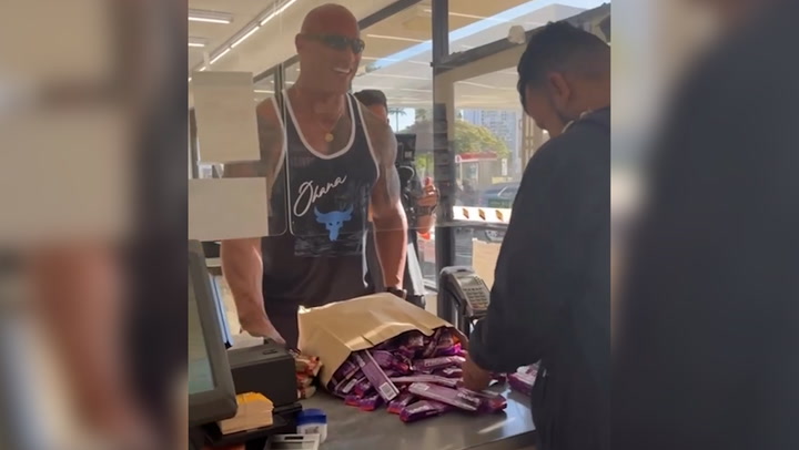 Dwayne Johnson buys every Snickers bars from store to make up for childhood stealing