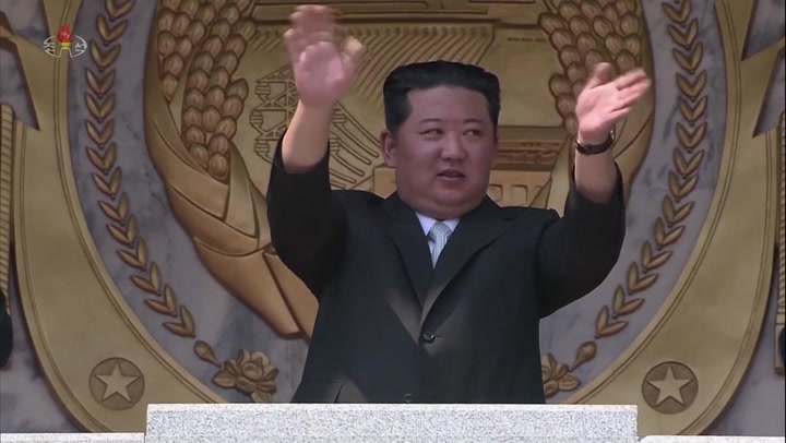 Kim Jong Un enjoys North Korea parade celebrating 110th anniversary of grandfather’s birth