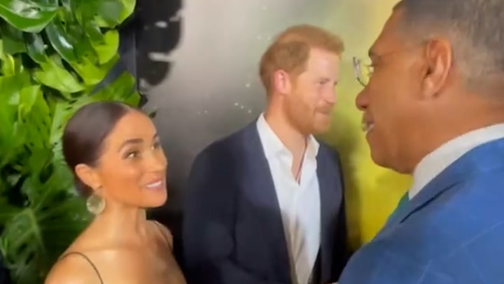 Harry and Meghan make surprise appearance at Jamaica Bob Marley film premiere