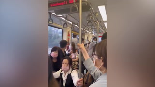 Commuters knocked off feet as quake earthquake rocks packed train