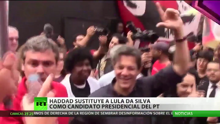 Fernando Haddad sustituye a Lula Da Silva como candidato del PT - Fuente: RT