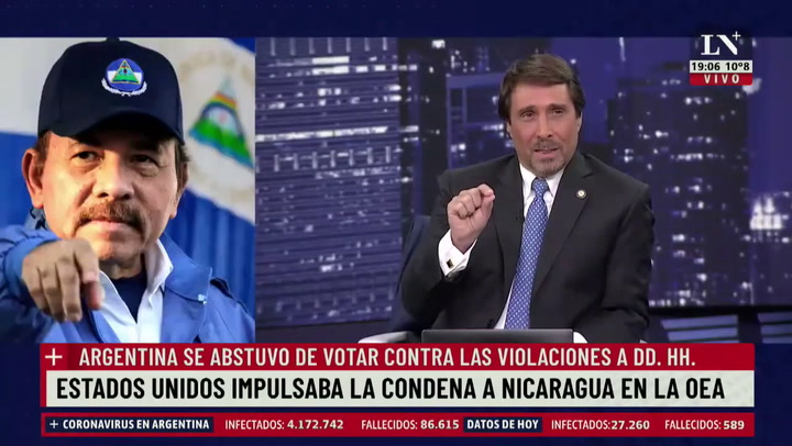 26 países votaron para condenar a Nicaragua en la OEA, Argentina se abstuvo