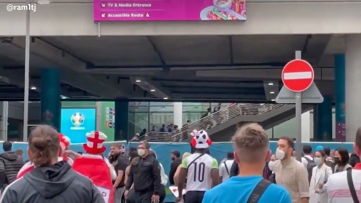 England fans 'break through security' at Wembley ahead of the Euro 2020 final