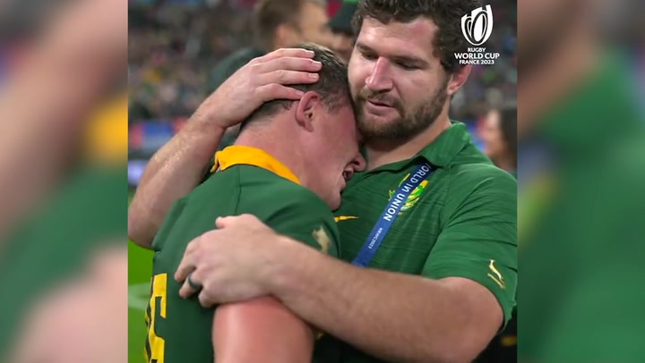 South Africa players brought to tears after winning World Cup against New Zealand